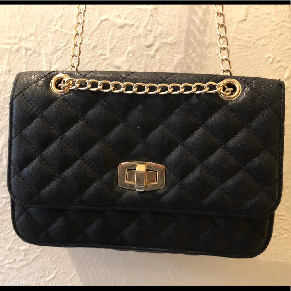 Black faux leather Express crossbody - Picture 2 of 4